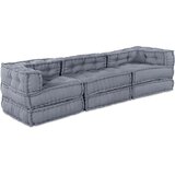  3-sedežni modularni pouf kavč, zložljiv, siva tkanina, (22046022) | Shoptok.si
