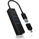 Raidsonic ICY BOX IB-HUB1419-LAN USB 3.2 Gen 1 (3.1 Gen 1) Type-A Black | shoptok.hr