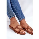 Boto Decorated Flat Women's Sandals Camel Adivrae | Shoptok.si