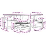  Set vanjskih sofa 5 kom. Bijela i bež Poliester | shoptok.hr