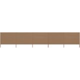 vidaXL 5-panelni vetrobran tkanina 600x80 cm taupe, (20693001) Cene