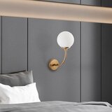 Opviq zidna lampa Sferıs-15030, 15x26x35cm, IP20, Zlatno-bela boje | ePonuda.com