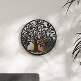 vidaXL ogledalo črno 60x2,5 cm železno okroglo za notranjo uporabo | Shoptok.si