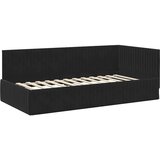  Kutni krevetni okvir s madracem 2 kom. Crna 100 x 200 cm Baršun | shoptok.hr
