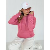 DStreet Bluza damska BASIC z kapturem fuksja u
