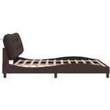  Posteljni okvir z LED lučkami temno rjav 180x200 cm tkanina, (21111578) | Shoptok.si