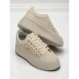 Resti Women's Ecru Platform Sneakers Boreas Eco Leather | ePonuda.com
