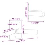  Držač za zastavu Crna 11,5 x 7,5 x 0,2 cm Čelik | shoptok.hr