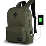 Myvalice tamnozeleni ruksak s usb priključkom my valice specta smart bag