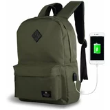 Myvalice temno zelen nahrbtnik z USB priključkom Moj Valice SPECTA Smart Bag