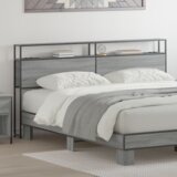  Skladiščni naslon s polico Siva sonoma 200 cm Konstruiran les, (5000142320) | Shoptok.si