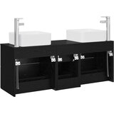  Set ormarića za kupaonicu 3 kom. Crna 49,5 x 41 x 63 cm | shoptok.hr