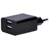 DC48A - Punjački adapter 2xUSB/3100mA/230V crni