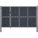 vidaXL vrtna vrata iz jekla 350x200 cm antracitna Cene