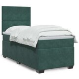vidaXL Box spring postelja z vzmetnico temno zelena 80x200 cm žamet Cene
