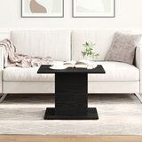 vidaXL Kavčna Miza Črna Hrast Inženirski Les 55.5 cm x 55.5 cm x 40 cm | Shoptok.si