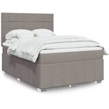  Krevet s oprugama i madracem smeđesivi 140 x 190 cm od tkanine | shoptok.hr