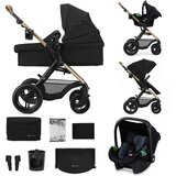 Kinderkraft Voziček Moov 2 XL 3v1 MINK PRO, Pure Black | Shoptok.si