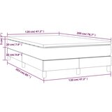 Box spring krevet s madracem svjetlosivi 120x200 cm baršunasti | shoptok.hr