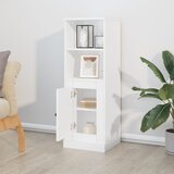  Visoka komoda sjajna bijela 36x35,5x103,5 od konstruiranog drva | shoptok.hr