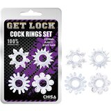 Chisa set od 4 providna prstena za penis Get Lock Cene