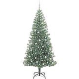 vidaXL Umjetno Božićno Drvo s Snježnim Flokom i LED Svjetlom 240 cm | shoptok.hr