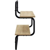  Zidna polica na 2 razine Hrast sonoma 60 x 24,5 x 61 cm | shoptok.hr