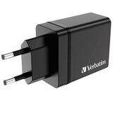  PUNJAČ ZA MOBILNE UREĐAJE ZIDNI 1XUSB-C/PD 20W/1XUSB-A QC 3.0/2XUSB-A 10W VERBATIM 49700 CRNI Cene