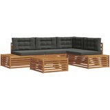  Set vanjskih sofa s jastukom 5 Komad Prirodna i antracit | shoptok.hr
