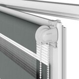 vidaXL Zebra senčilo temno sivo 110x200 cm tkanina širina 105,9 cm | Shoptok.si