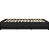  Okvir za krevet crni 150x200 cm konstruirano drvo | Eponuda.com