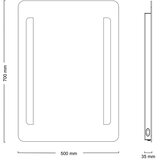 JOKEY Ogledalo Multistar 50x70 cm, sa LED rasvjetom | shoptok.hr