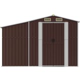 vidaXL Vrtno spremište smeđe 277 x 365 5 x 179 cm od pocinčanog čelika | shoptok.hr