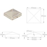 vidaXL Piramidni pokrovčki za stebričke 6 kosov jeklo 81x81 mm | Shoptok.si
