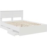  Krevetna konstrukcija Bijelo 140 x 190 cm Inženjersko Drvo | shoptok.hr