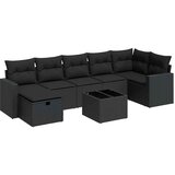  8-dijelni set vrtnih sofa od poliratana s jastucima crni | shoptok.hr