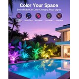 OUTON 4x V2 pametne zunanje LED reflektorji IP65, RGB topla/hladna bela | Shoptok.si