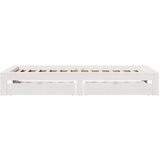 vidaXL Posteljni okvir brez vzmetnice bel 75x190 cm trdna borovina | Shoptok.si