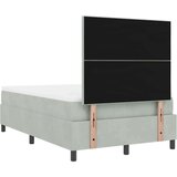 vidaXL Box Spring Krevet s Madracem & LED Svjetlom Svjetlosiva 120x200 cm Baršun | shoptok.hr