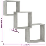  Kockaste zidne police 68x15x68 cm konstruirano drvo | Eponuda.com