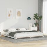 vidaXL Posteljni okvir Bela 180 x 220 cm Trdna borovina | Shoptok.si