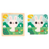 Janod dječje drvene puzzle white rabbit 9 komada | shoptok.hr