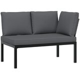  3-dijelni set vrtnih sofa s jastucima crni aluminijski | shoptok.hr