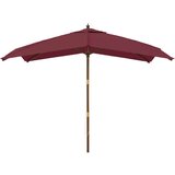 vidaXL Vrtni suncobran s drvenim stupom bordo 300x300x273 cm | shoptok.hr