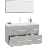  3-dijelni set kupaonskog namještaja siva boja betona | Eponuda.com
