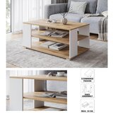 Livetastic Klubska Miza Nairobi-i, Barva Hrasta, Bela | Shoptok.si