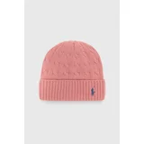Polo Ralph Lauren Pamučna kapa boja: ružičasta, pamučna