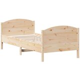  The Living Store Posteljni okvir brez vzmetnice 100x200 cm trdna borovina - Posteljni Okvir, (21501490) | Shoptok.si