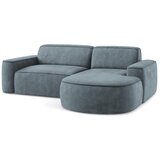 Makamii Prljavo plava kutna garnitura od šenila (s desnim kutom/s ležaljkom) Omao – | shoptok.hr