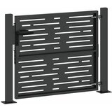  Vrtna vrata Crna 110 x 105 cm Čelik s prahom premazan | shoptok.hr